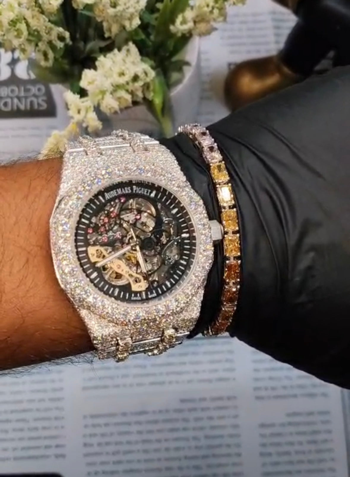 Iced Out Moissanite Bustdown Watch (VVS Stones)